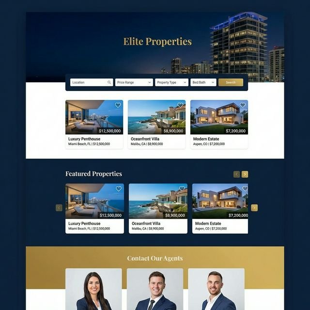 Real Estate website demo by NexGenToday